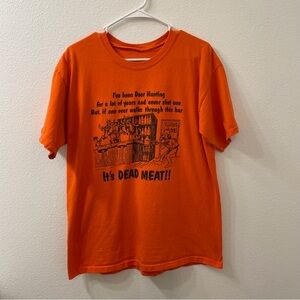 Deer hunting parody t shirt orange vintage xl